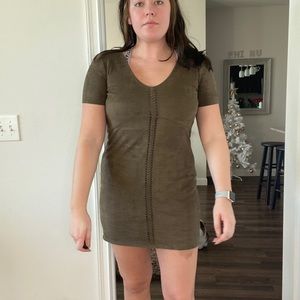 Suede Forrest green dress